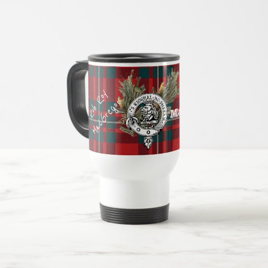 Clan MacGregor Portable Travel Mug Reisbeker (Voorkant links)