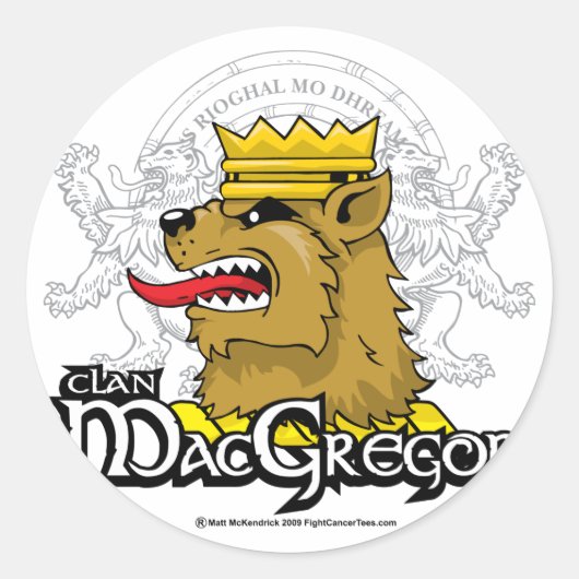 Clan MacGregor Ronde Sticker (Voorkant)