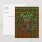 Clan MacGregor Tartan en de Keltische boom van het Briefkaart (Voorkant / Achterkant)