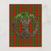 Clan MacGregor Tartan en de Keltische boom van het Briefkaart (Voorkant)