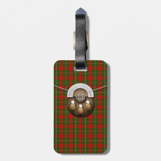 Clan MacGregor Tartan en Sporran Bagagelabel (Achterkant verticaal)