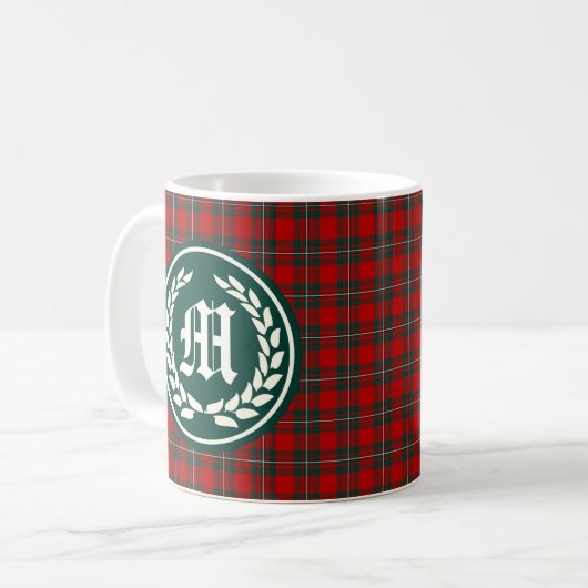 Clan MacGregor Tartan Monogram Koffiemok (Voorkant links)