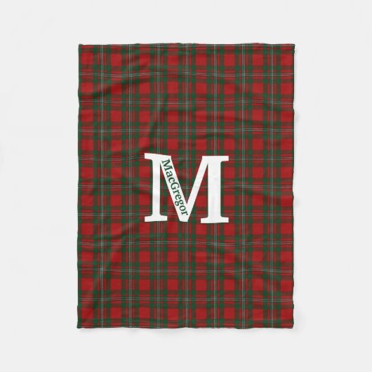 Clan MacGregor Tartan Plaid Custom Fleece Deken (Voorkant)