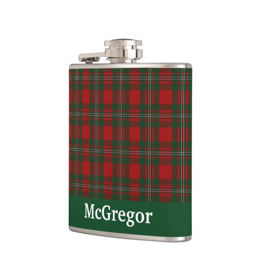 Clan MacGregor Tartan Plaid Custom Heupfles (Links)