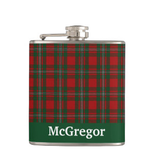 Clan MacGregor Tartan Plaid Custom Heupfles
