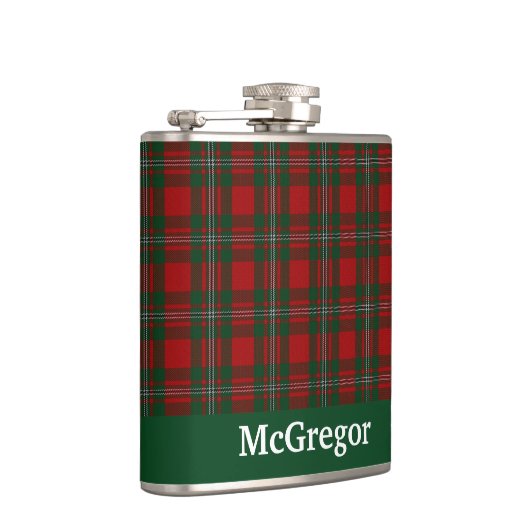Clan MacGregor Tartan Plaid Custom Heupfles (Rechts)