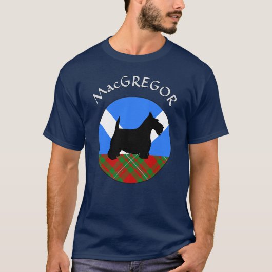 Clan MacGregor Tartan & Scottie T-shirt (Voorkant)