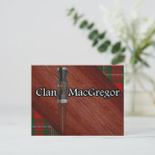Clan MacGregor Tartan Sgian Dubh Blade Briefkaart (Staand voorkant)