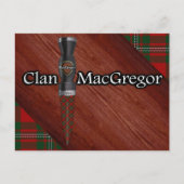 Clan MacGregor Tartan Sgian Dubh Blade Briefkaart (Voorkant)