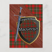 Clan MacGregor Tartan Sword & Shield Briefkaart (Voorkant)