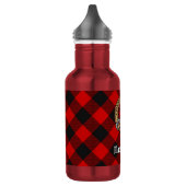 Clan MacGregor Wapen over Rob Roy Tartan Waterfles (Links)