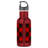 Clan MacGregor Wapen over Rob Roy Tartan Waterfles (Achterkant)