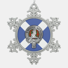 Clan MacGregor Wapen & Tartan Tin Sneeuwvlok Ornament