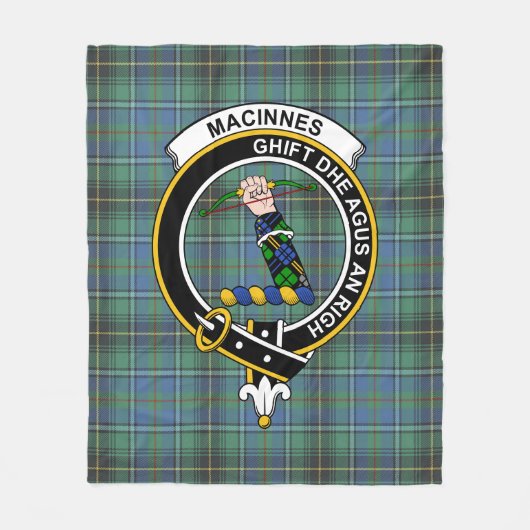Clan MacInnes Ancient Tartan Pset Fleece Deken (Voorkant)