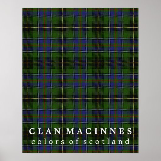 Clan MacInnes Colors of Scotland Tartan Poster (Voorkant)