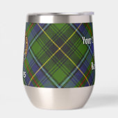 Clan MacInnes Crest over Tartan (Links)