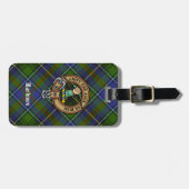 Clan MacInnes Crest over Tartan Bagagelabel (Voorkant horizontaal)