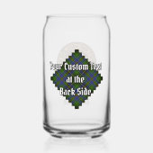 Clan MacInnes Crest over Tartan Blikvorm Glas (Achterkant)
