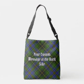 Clan MacInnes Crest over Tartan Crossbody Tas (Achterkant)