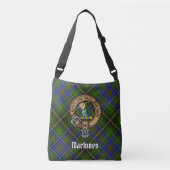 Clan MacInnes Crest over tartan Crossbody Tas (Voorkant)