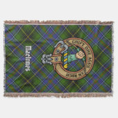 Clan MacInnes Crest over tartan Deken (Voorkant)