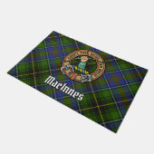 Clan MacInnes Crest over Tartan Deurmat (Schuin)