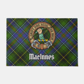 Clan MacInnes Crest over Tartan Deurmat (Voorkant)