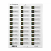Clan MacInnes Crest over Tartan Etiket (Full Sheet)