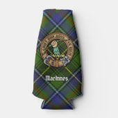 Clan MacInnes Crest over Tartan Flesjeskoeler (Voorkant)