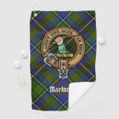 Clan MacInnes Crest over Tartan Golfhanddoek (Insitu)