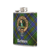 Clan MacInnes Crest over Tartan Heupfles (Links)