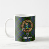 Clan MacInnes Crest over Tartan Koffiemok (Links)
