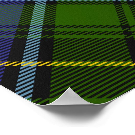 Clan MacInnes Crest over Tartan Poster (Hoek)