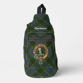 Clan MacInnes Crest over tartan Sling Bag (Voorkant)