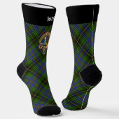 Clan MacInnes Crest over Tartan Sokken (Gebogen)