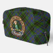 Clan MacInnes Crest over tartan Toilettasje (Rechterhoek)