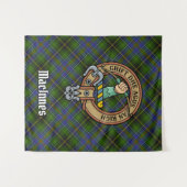 Clan MacInnes Crest over Tartan Wandkleed (Voorkant (horizontaal))