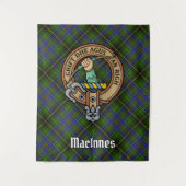 Clan MacInnes Crest over Tartan Wandkleed (Voorkant)