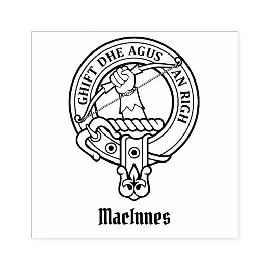Clan MacInnes Crest Rubberstempel (Afrduk)