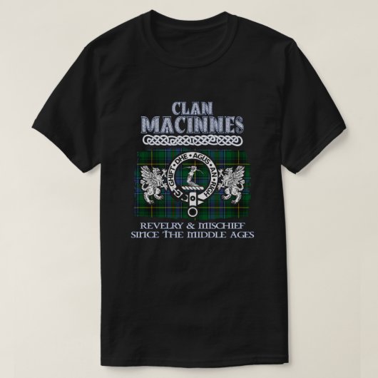 Clan MacInnes crest Schotse clans Schotse surnam T-shirt (Design voorkant)