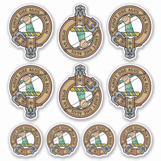 Clan MacInnes Crest Sticker Set (Voorkant)