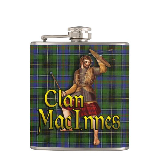 Clan MacInnes Old Scotland Flask Heupfles (Voorkant)