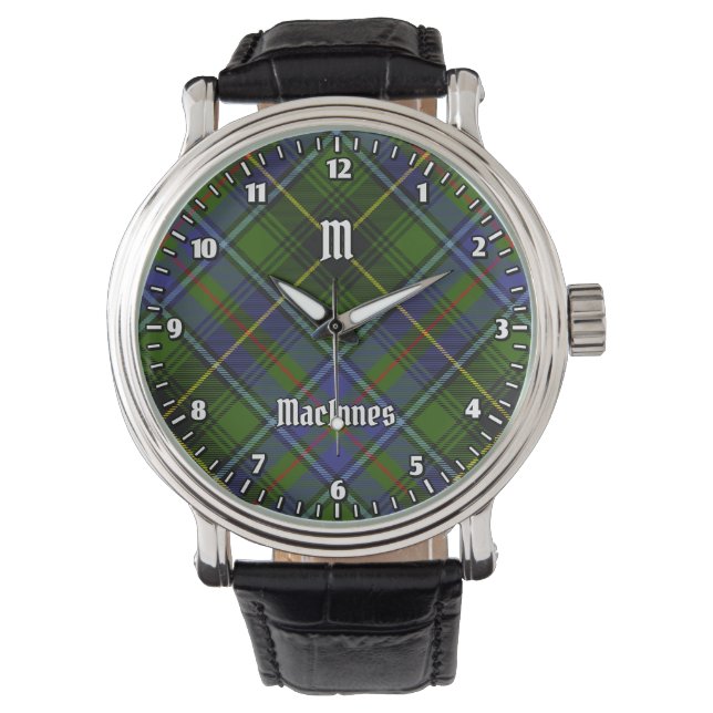 Clan MacInnes Tartan Horloge (Voorkant)