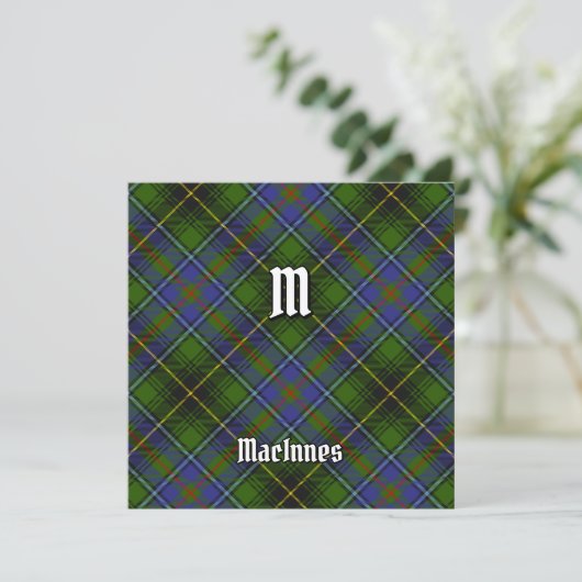 Clan MacInnes Tartan Kaart (Staand voorkant)