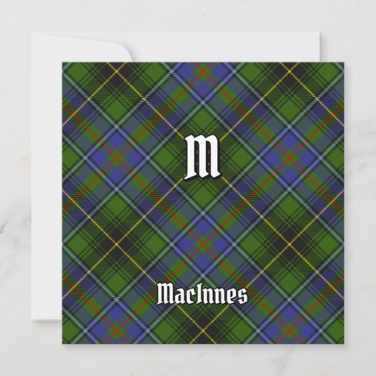 Clan MacInnes Tartan Kaart (Voorkant)