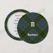 Clan MacInnes Tartan Kaart (Voorkant / Achterkant)