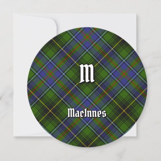 Clan MacInnes Tartan Kaart (Voorkant)