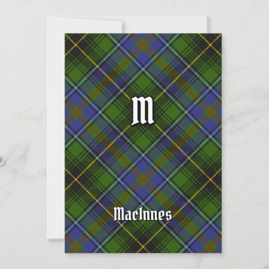 Clan MacInnes Tartan Kaart (Voorkant)