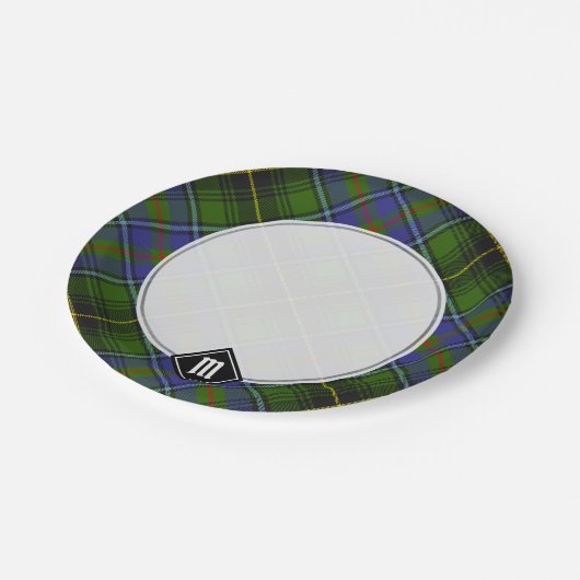 Clan MacInnes Tartan Papieren Bordje (Gekanteld)