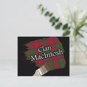 Clan MacIntosh Scottish Tartan Paint Brush Briefkaart (Staand voorkant)